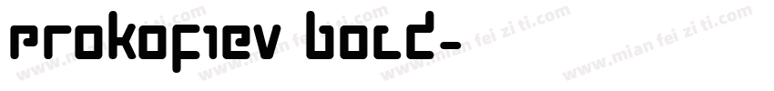 Prokofiev Bold字体转换